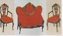 Red Sofa and 2 Chairs