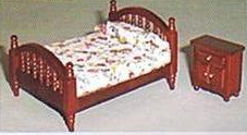 Double Bed and Cabinet